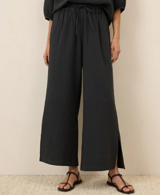 clearance coastal double gauze split hem pant